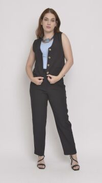 Imagem adicional 1 do item Colete Teresa Preto – Alfaiataria Feminina Elegante e Refinada