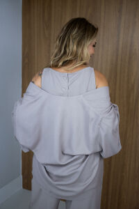 Imagem adicional 3 do item Kimono Isadora em Viscolinho - Mocha - Leveza, Estilo e Versatilidade para Todas as Ocasiões