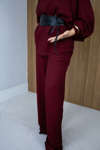 Imagem adicional 3 do item Kimono Isadora em Viscolinho - Vinho - Leveza, Estilo e Versatilidade para Todas as Ocasiões