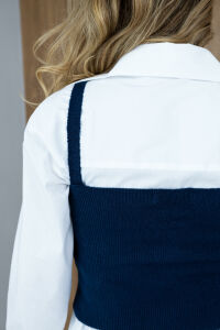 Imagem adicional 3 do item Regata Nina Tricot - Azul Marinho - Básica com Estilo e Toque Sofisticado