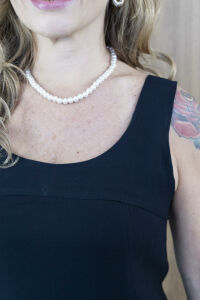 Imagem adicional 4 do item Vestido Longo Noite de Verão - Preto - Elegância Descomplicada com Alças Largas e Zíper Discreto