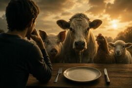 Image from the news article: When Excuses Run Out, Why Do We Continue to Consume Animals?