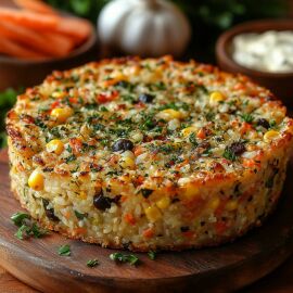Image from the news article: Rice Pie with Vegetable Cream Cheese Filling
