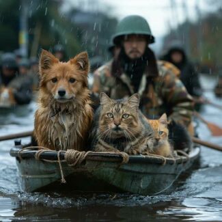 Image from the news Solidarity in Action: Support for Animals Affected by Floods in Rio Grande do Sul