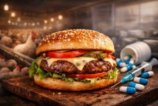 Image from the news article "Antibiotics in Industrial Livestock Farming: The Invisible Cost to Public Health"