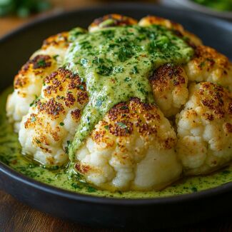 Image from the news Roasted Cauliflower with Green Tahini Sauce: A Harmony of Textures and Flavors
