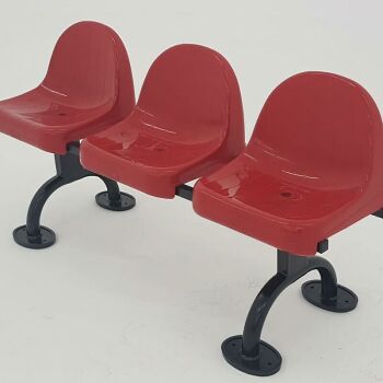 Imagem do produto Banco 03 Lugares com Encosto com Pés Para Fixação