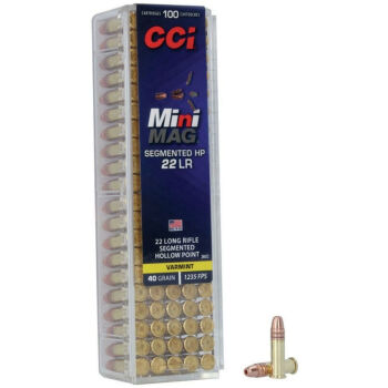 Imagem do produto MUNICAO CCI 22 LR HS MINI MAG AMMO 40 GR CX C/100 UNIDADES