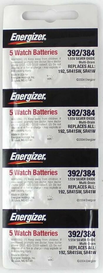Imagem do produto Bateria 392 (SR41SW) Energizer - Valor Unitário