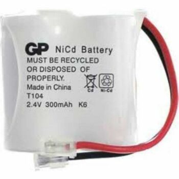 Imagem do produto Bateria Telefone GP T104 - 2,4 V - 300 mAh - Valor Unitário