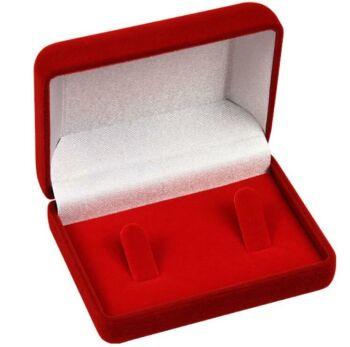 Imagem do produto Estojo Veludo Aliança Clip Vermelho