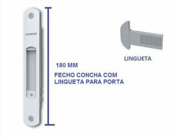Imagem do produto CON-7811-A- Fecho concha 180 mm para porta com lingueta Udinese.
