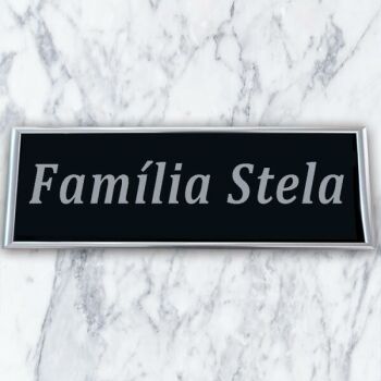 Imagem do produto Placa ACM 302 Família - 35cm x 13cm (Sem foto)