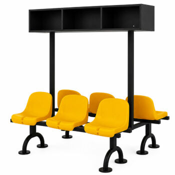Imagem do produto Banco Vestiário Duplo 03 Lugares com Nicho