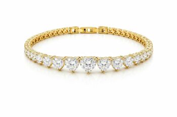 Imagem de Pulseira Riviera Coração Dourada