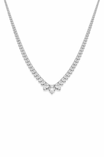 Imagem de Colar Riviera Corações Prata