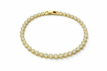 Imagem de Pulseira Riviera Bolinhas Dourada