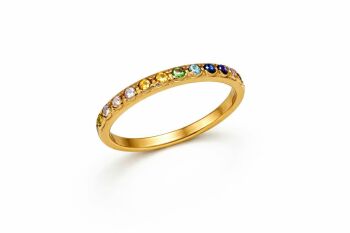 Imagem de Anel Cravejado Colorido