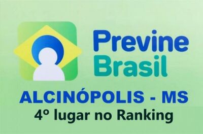 Imagem da notícia Com gestão eficiente, Alcinópolis conquista 4º lugar no ranking do Programa Previne Brasil
