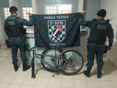 Imagem da notícia Polícia Militar recupera bicicleta furtada e prende homem por receptação em Coxim