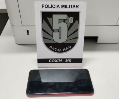 Imagem da notícia Polícia Militar prende homem em flagrante por furto de celular em Coxim