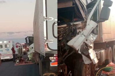 Imagem da notícia Motorista fica preso às ferragens em entre carro e carreta na MS-306, em Chapadão do Sul
