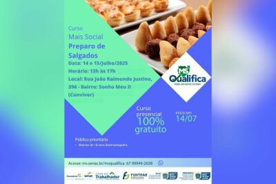 Imagem da notícia Costa Rica abre inscrições para curso gratuito de preparo de salgados