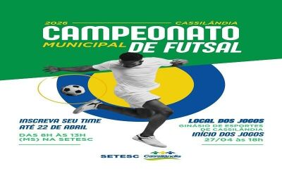 Imagem da notícia Campeonato Municipal de Futsal começa nesta quinta-feira em Cassilândia