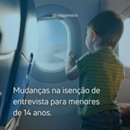 Imagem principal do artigo Visto Americano para Menores de 14 Anos: Quando é Obrigatória a Entrevista?
