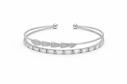 Imagem de Pulseira Serpente Prateada