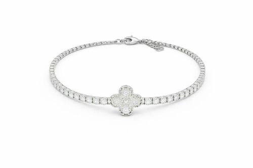 Imagem de Pulseira Trevo Prateada