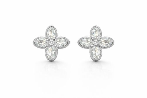 Imagem de Brinco Clips Trevo Crystal Prata