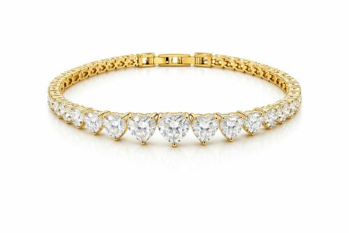 Imagem de Pulseira Riviera Coração Dourada