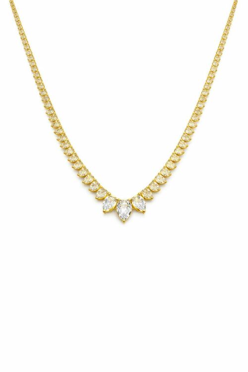 Imagem de Colar Riviera Corações Dourado