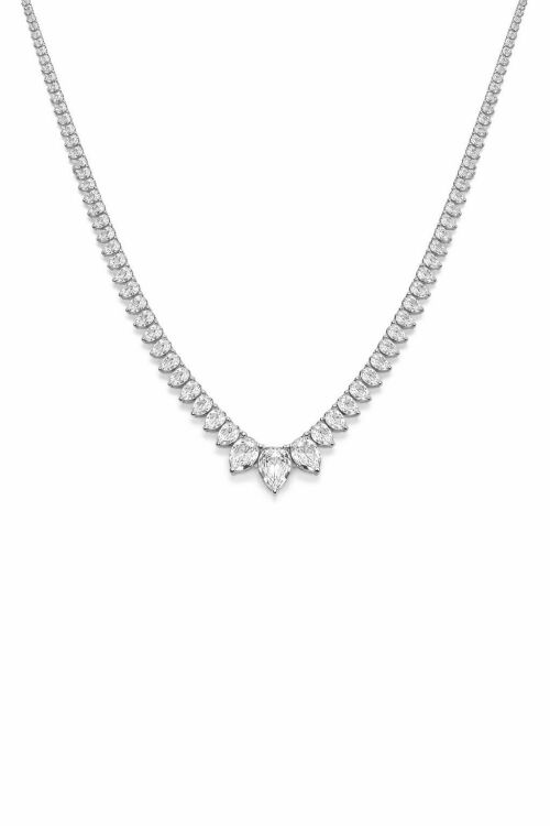 Imagem de Colar Riviera Corações Prata