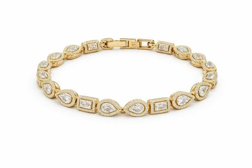 Imagem de Pulseira Riviera Geométrica Dourada