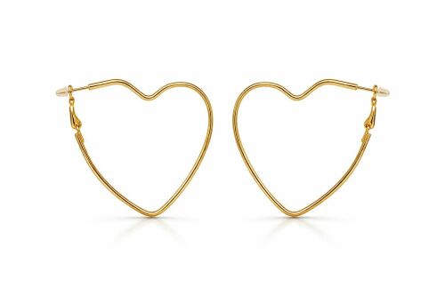 Imagem de Argola Coração Dourado