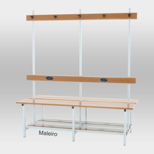 Imagem do produto Banco Simples para Vestiário com Cabideiro - 1,83m