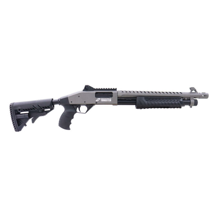 Imagem de ESPINGARDA CAL.12GA 16" CBC PUMP MILITARY 3.0 CR COM ACESSORIOS - CERAKOTE TUNGSTEN
