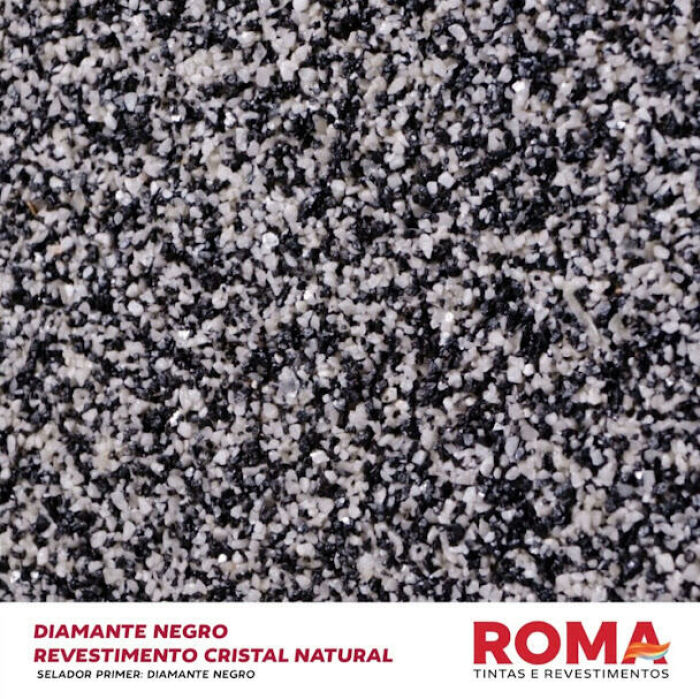 Imagem de REVESTIMENTO CRISTAL PEDRA NATURAL DIAMANTE NEGRO 23 KG - ROMA