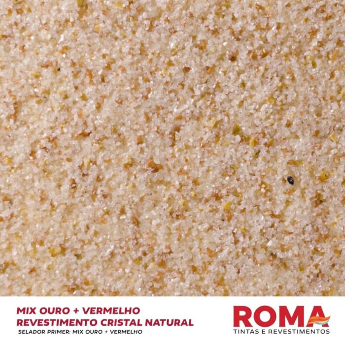Imagem de REVESTIMENTO CRISTAL PEDRA NATURAL MIX OURO + VERMELHO 23 KG - ROMA
