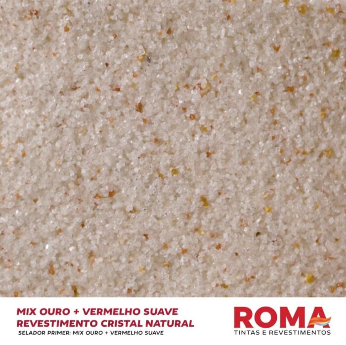 Imagem de REVESTIMENTO CRISTAL PEDRA NATURAL OURO + VERMELHO SUAVE 23 KG - ROMA