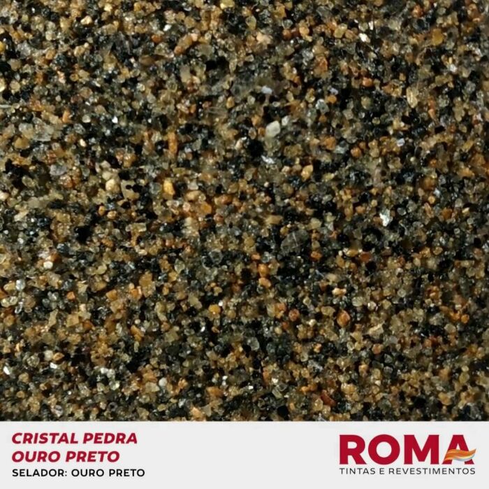 Imagem de REVESTIMENTO CRISTAL PEDRA NATURAL OURO PRETO 23 KG - ROMA