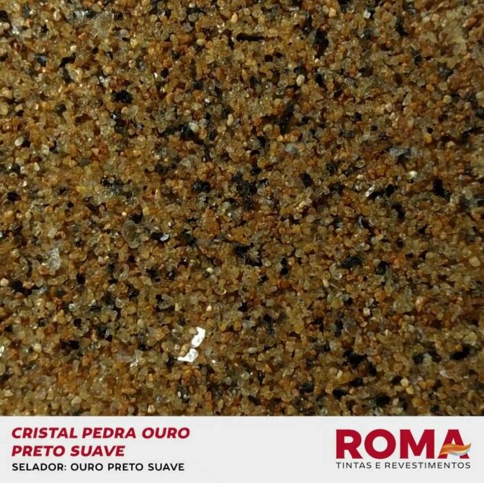 Imagem de REVESTIMENTO CRISTAL PEDRA NATURAL OURO PRETO SUAVE 23 KG - ROMA
