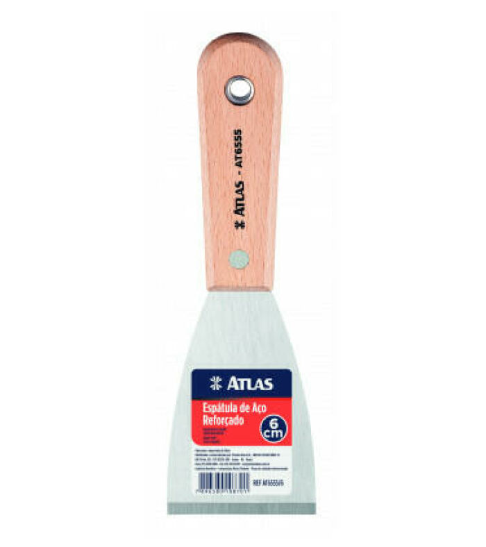 Imagem de ESPÁTULA DE AÇO CARBONO REFORÇADO 6 CM - ATLAS