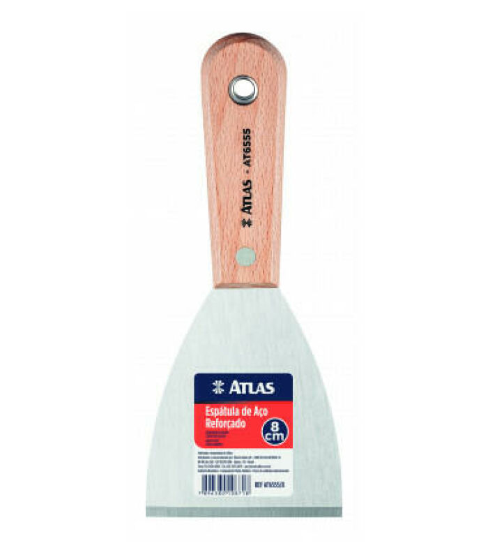 Imagem de ESPÁTULA DE AÇO CARBONO REFORÇADO 8 CM - ATLAS