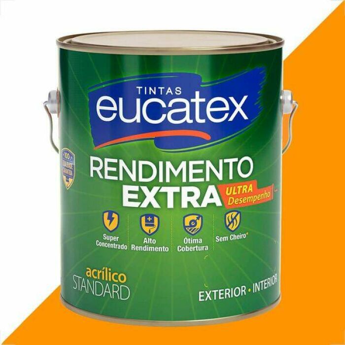 Imagem de TINTA ACRÍLICA FOSCA RENDIMENTO EXTRA CHOCOLATE 3,6 LTS - STANDARD - EUCATEX