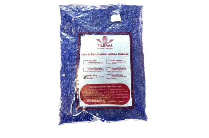 Imagem de Cera Granulada Silbras Azul - 1 kg