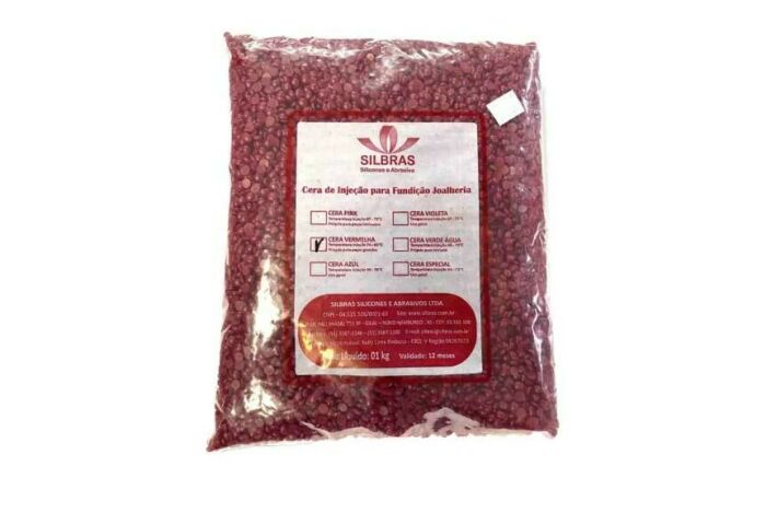 Imagem de Cera Granulada Silbras Vermelha - 1 kg
