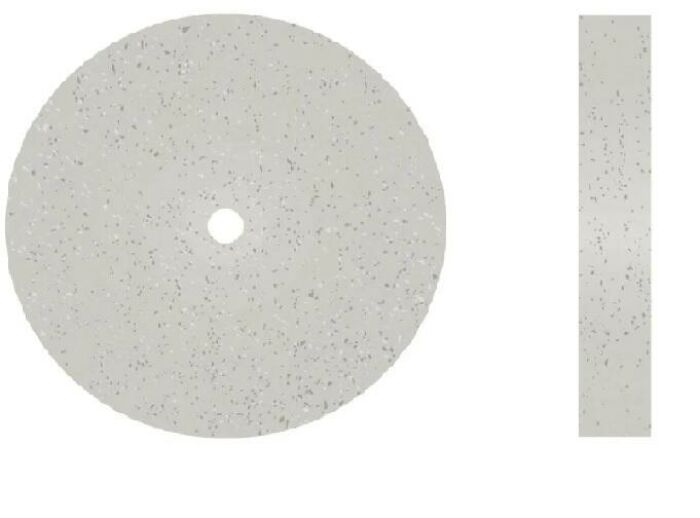Imagem de Disco de Silicone Reto Branco (Abrasivo)